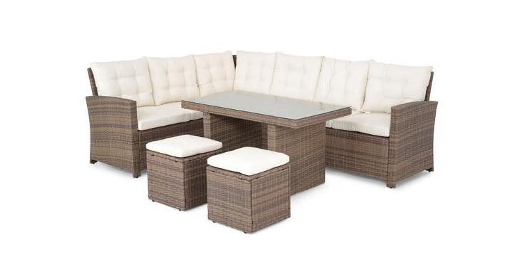 Coltar 5 piese MORENO  maro/crem Seturi Grădină